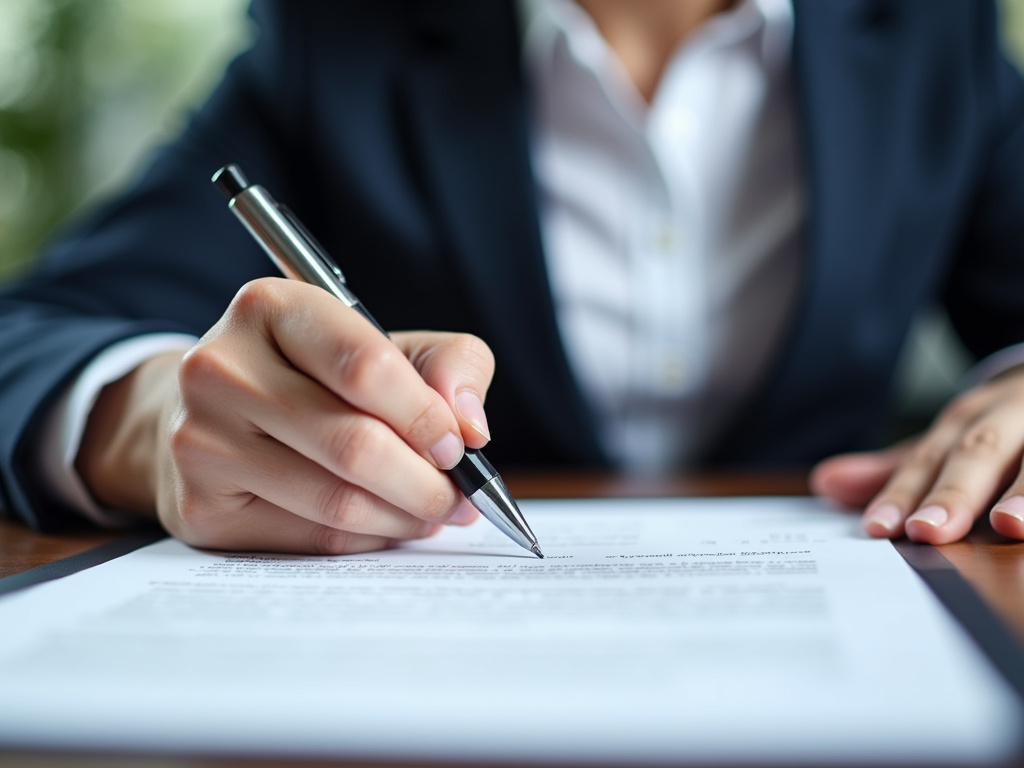 Signing a contract — suv title loans Waco
