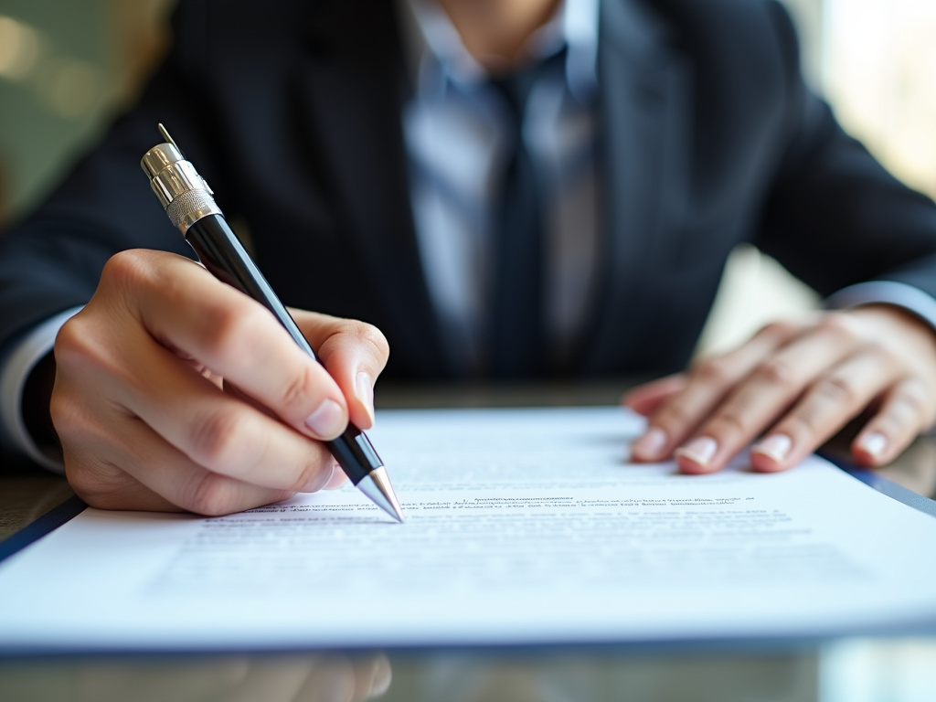 Signing a contract — title loans Baylor University