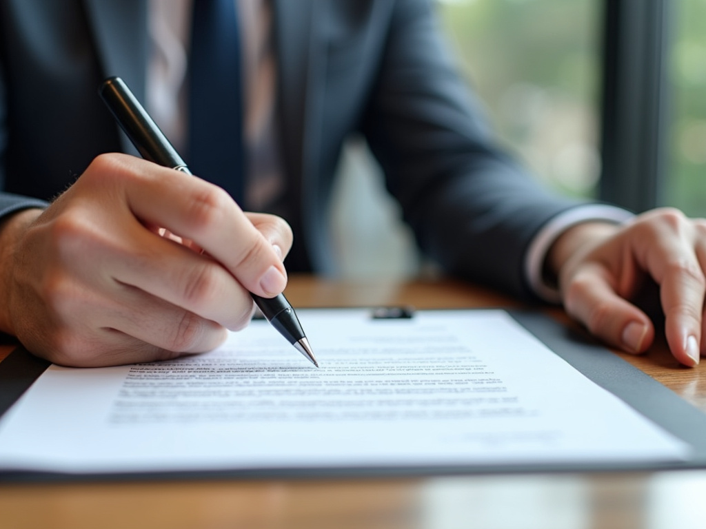 Signing a contract — title loans Baylor University
