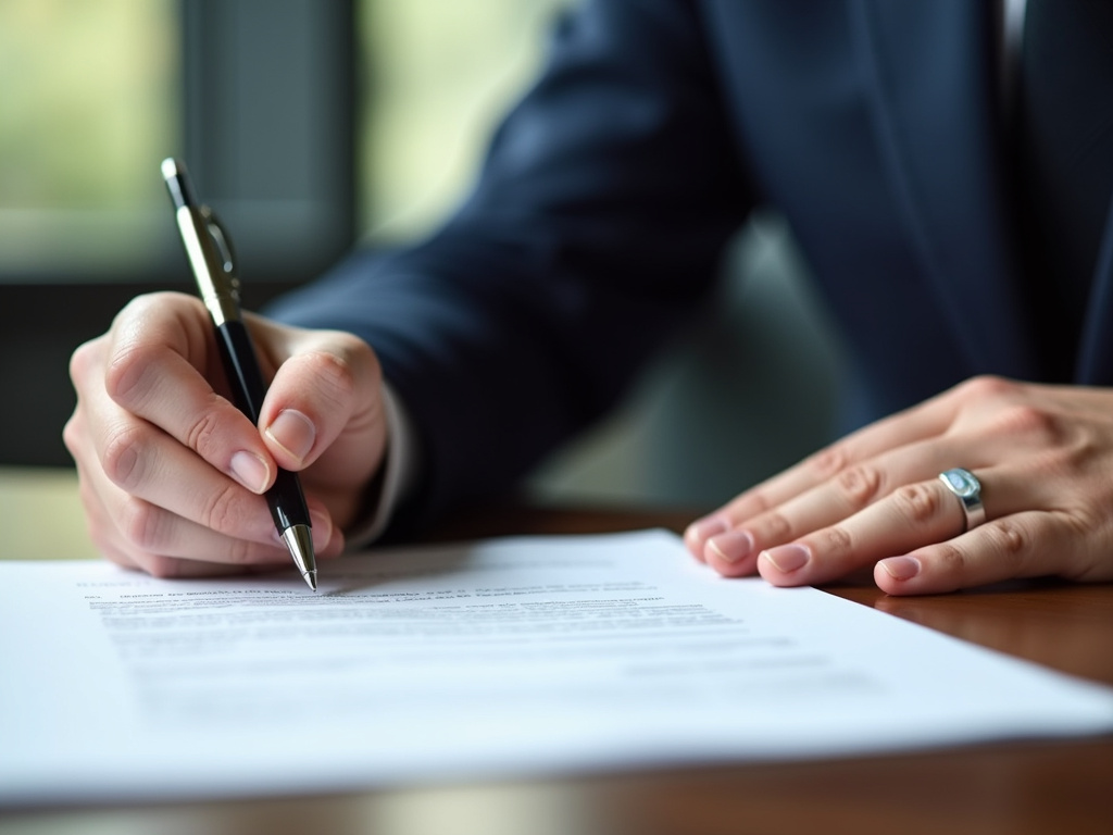 Signing a contract — title loans Bellmead