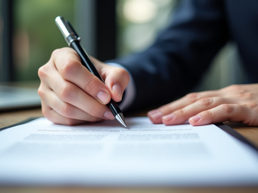 Signing a contract — title loans Bellmead
