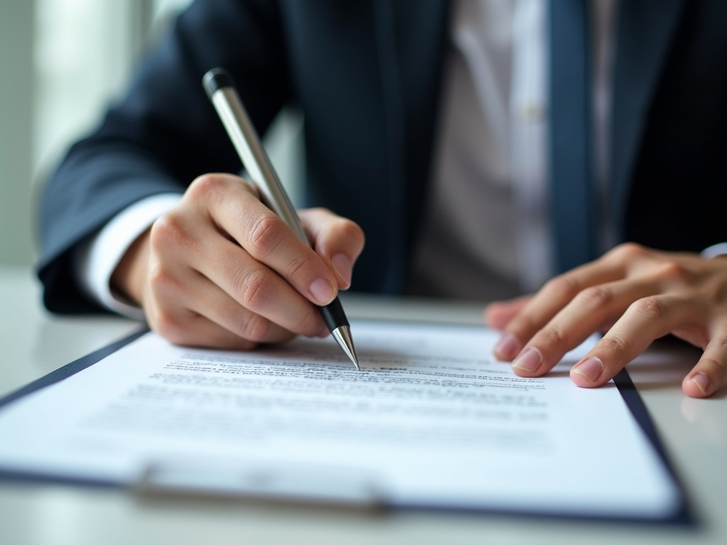 Signing a contract — title loans Bellmead
