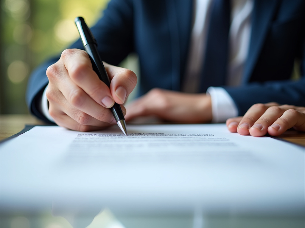 Signing a contract — title loans Bellmead