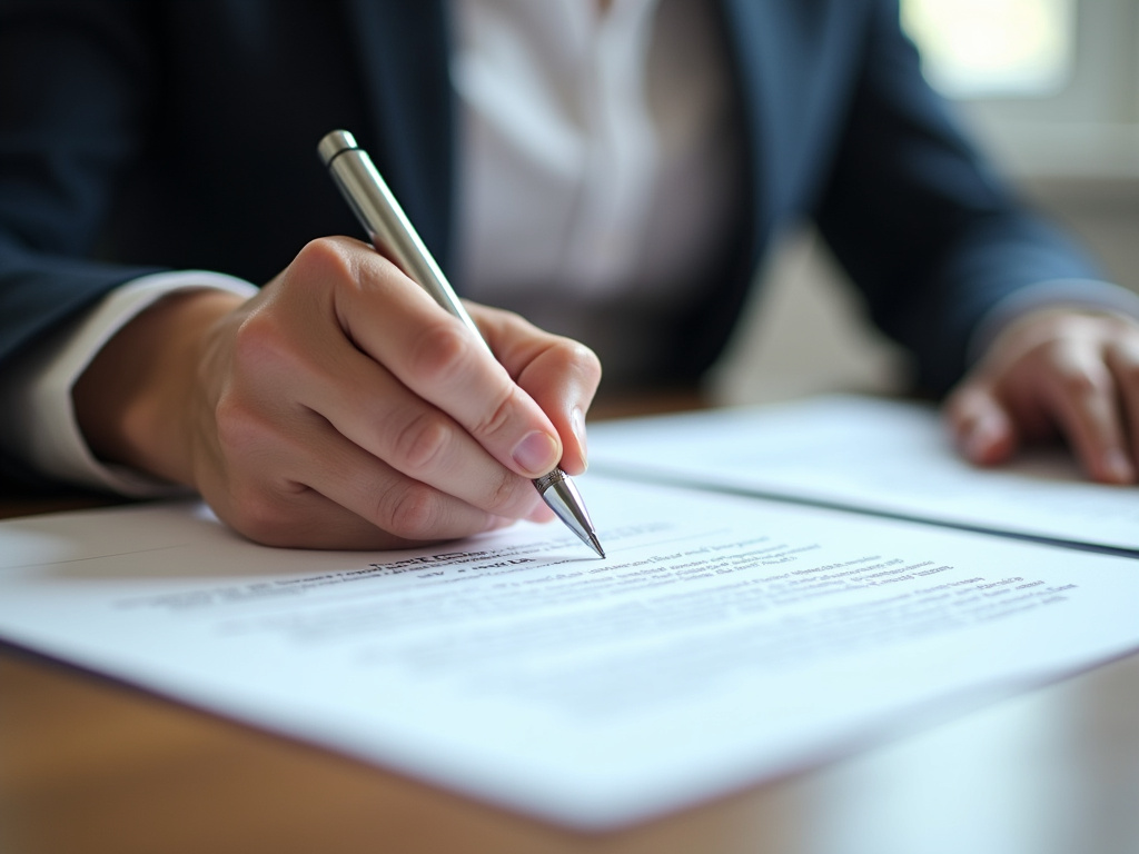 Signing a contract — title loans Bellmead
