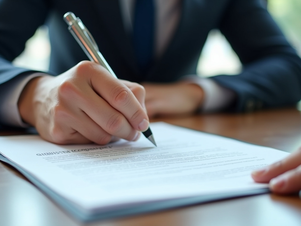 Signing a contract — title loans Bellmead