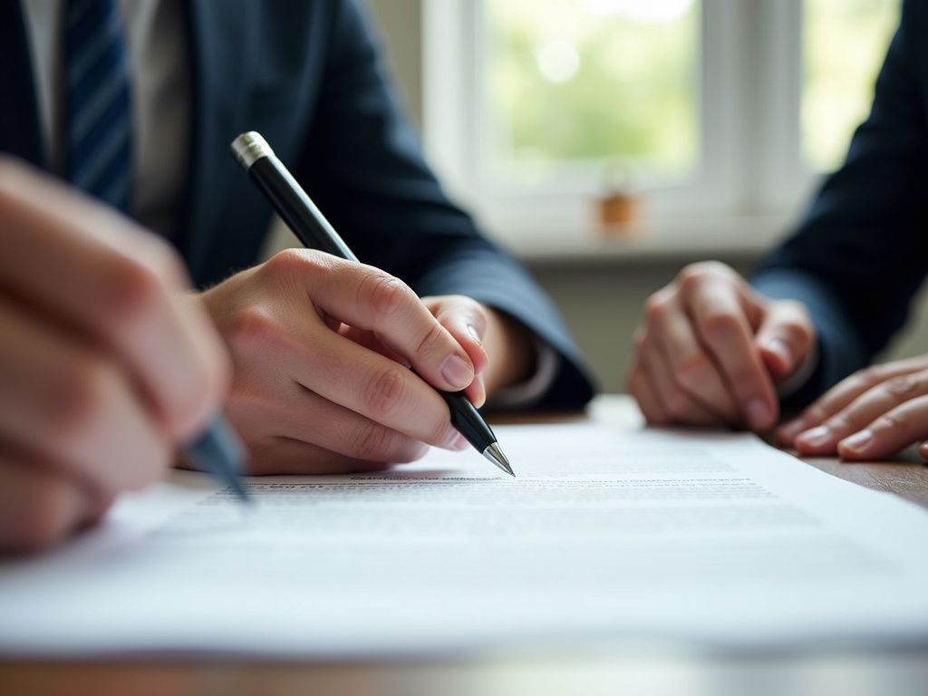Signing a contract — title loans Bellmead
