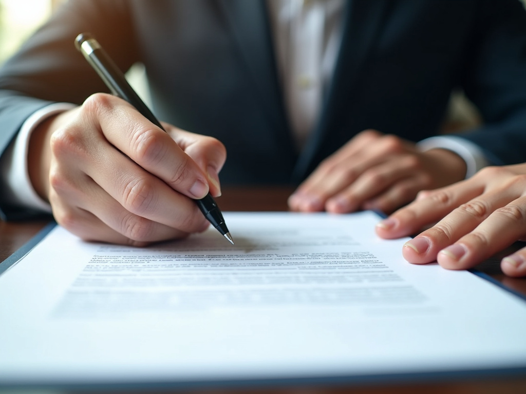 Signing a contract — title loans Bellmead