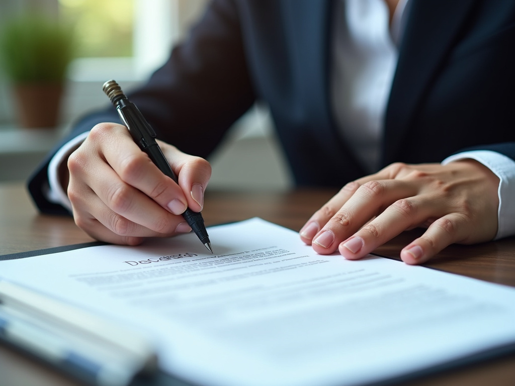 Signing a contract — title loans Bellmead
