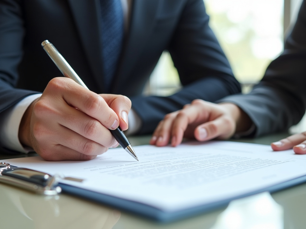 Signing a contract — title loans Bellmead
