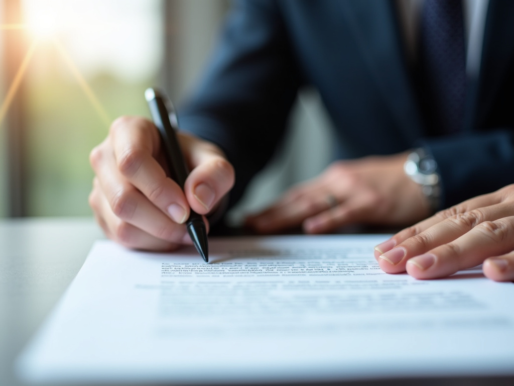Signing a contract — title loans China Spring