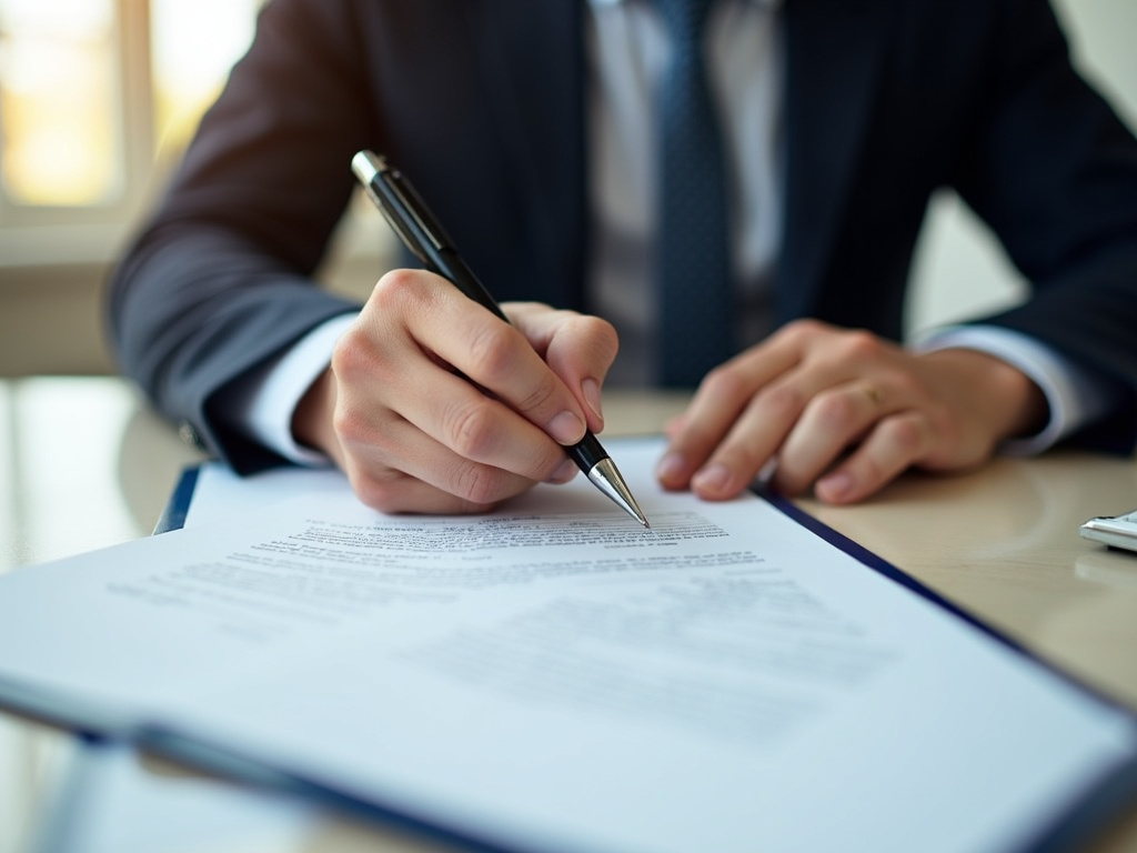 Signing a contract — title loans China Spring