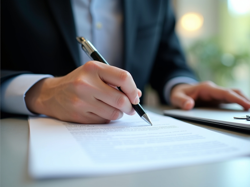 Signing a contract — title loans China Spring