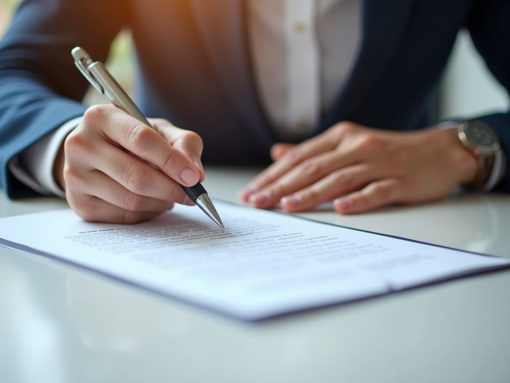 Signing a contract — title loans China Spring