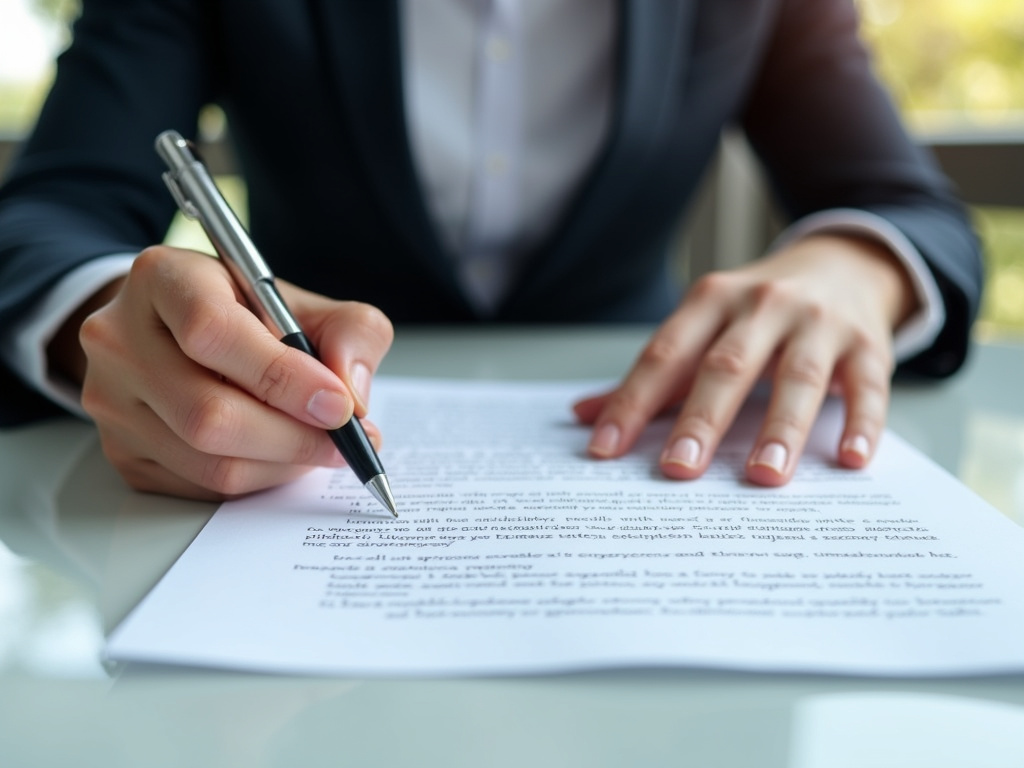 Signing a contract — title loans China Spring