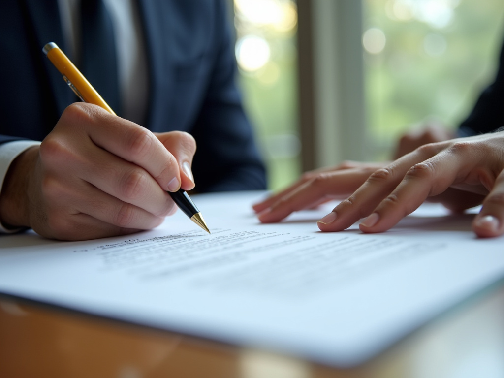 Signing a contract — title loans China Spring