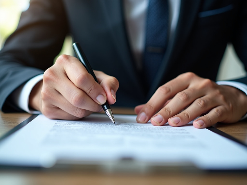 Signing a contract — title loans China Spring
