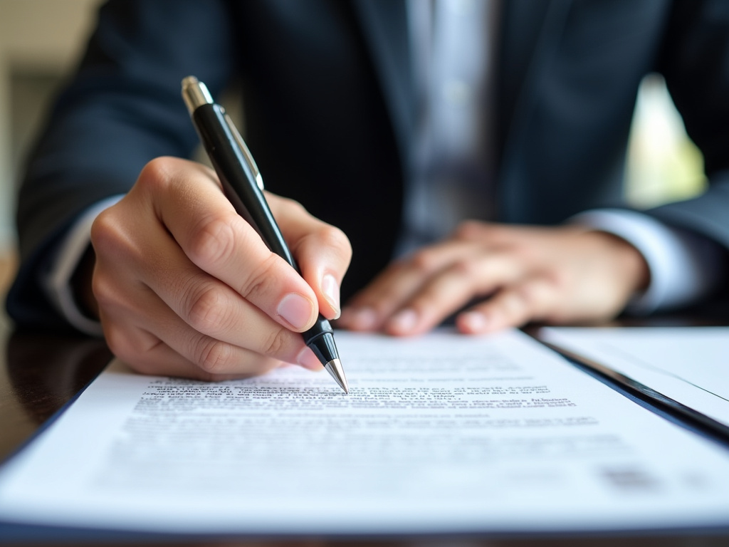 Signing a contract — title loans China Spring