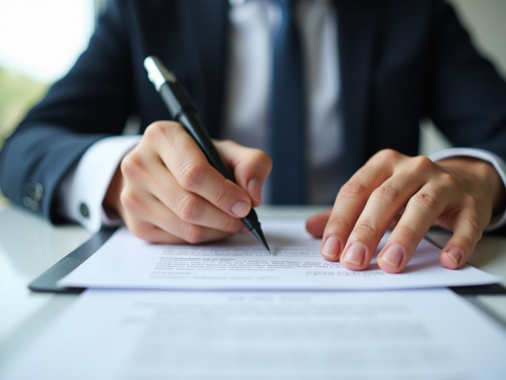 Signing a contract — title loans Hewitt