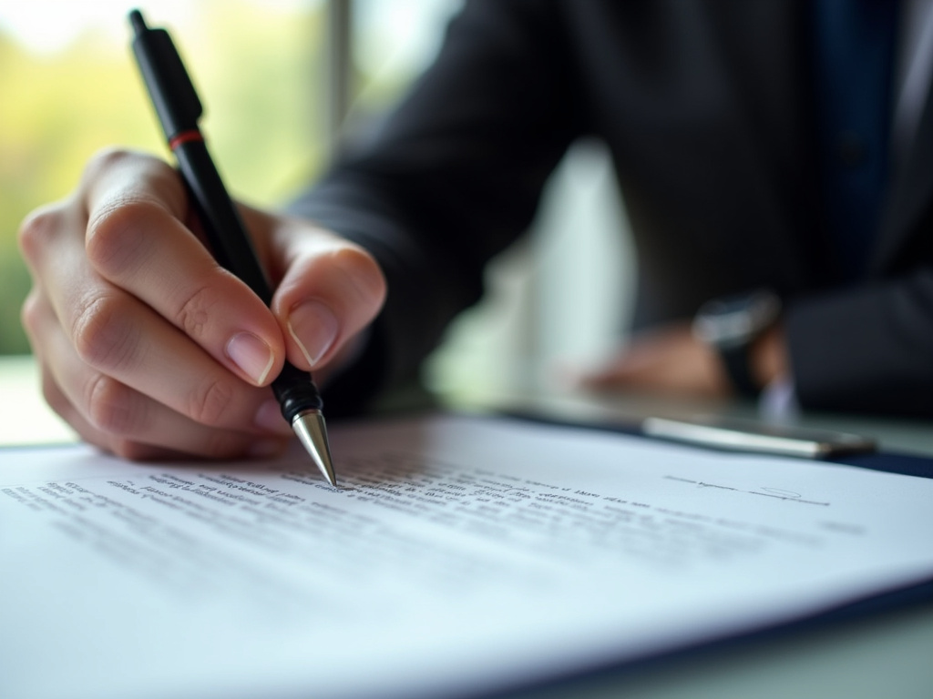 Signing a contract — title loans Hewitt