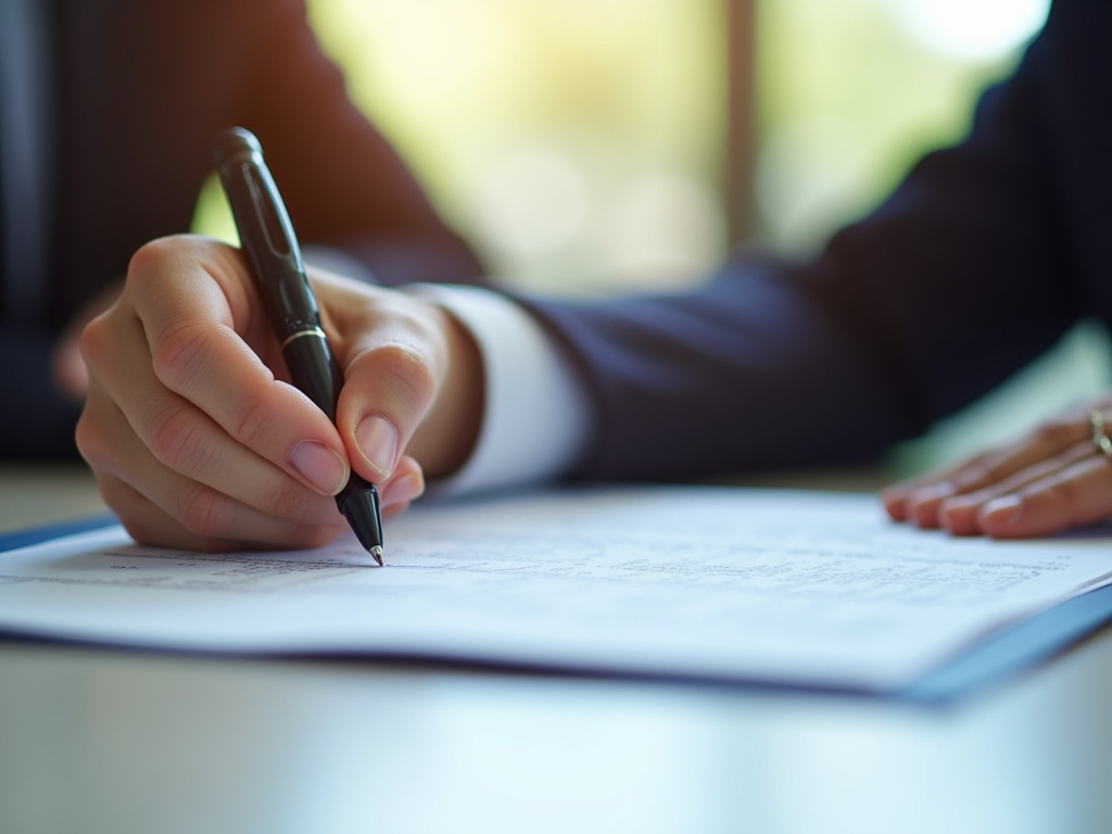 Signing a contract — title loans Hewitt