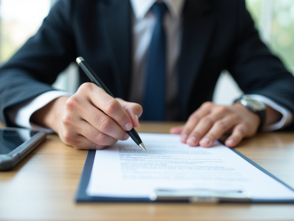 Signing a contract — title loans Hewitt