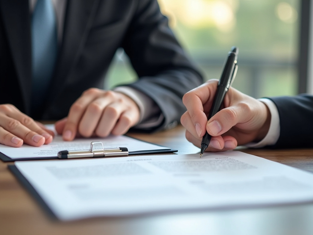 Signing a contract — title loans Hewitt