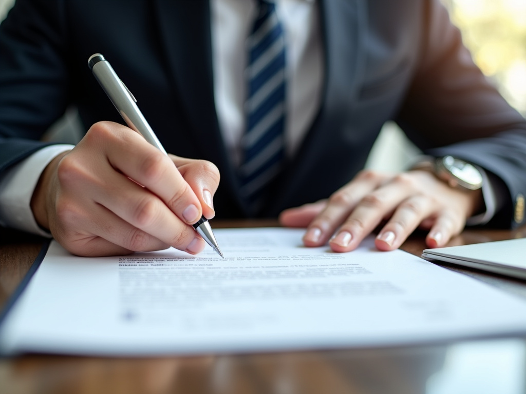 Signing a contract — title loans Hewitt