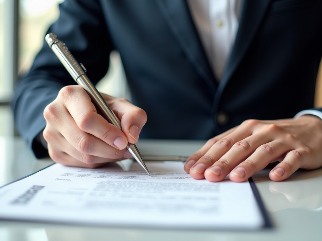 Signing a contract — title loans Hewitt