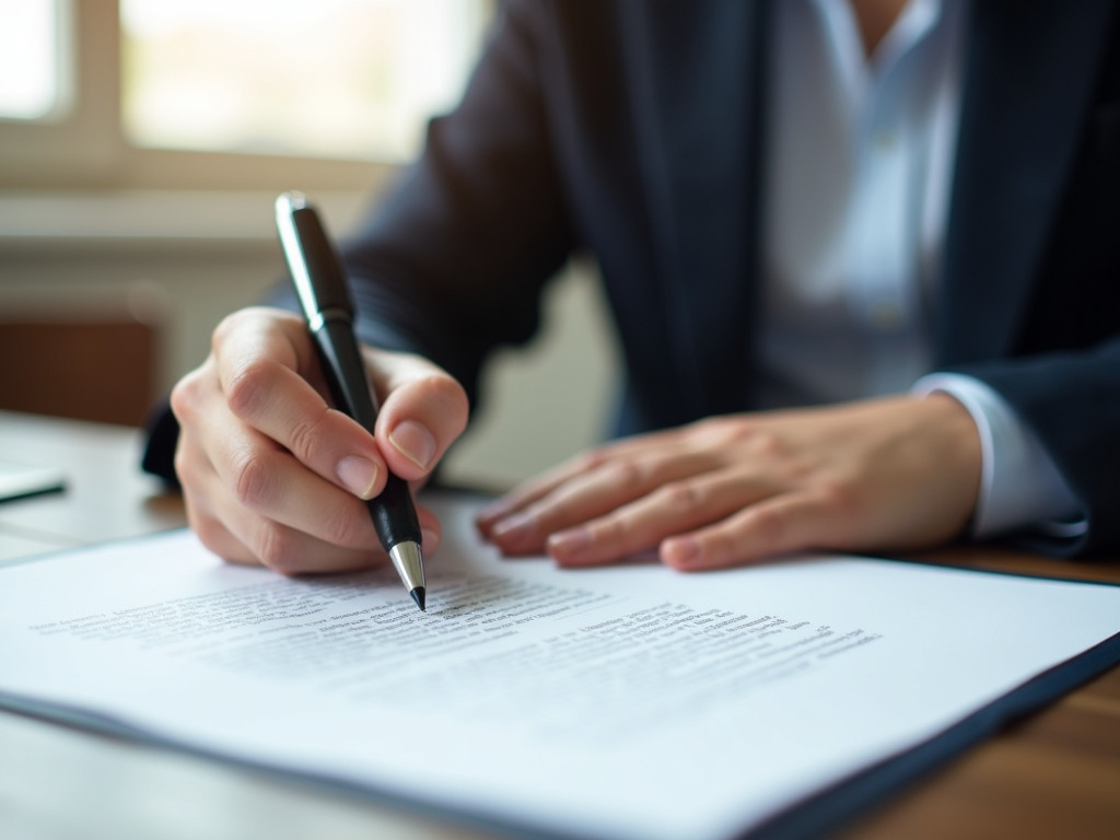 Signing a contract — title loans Lacy Lakeview