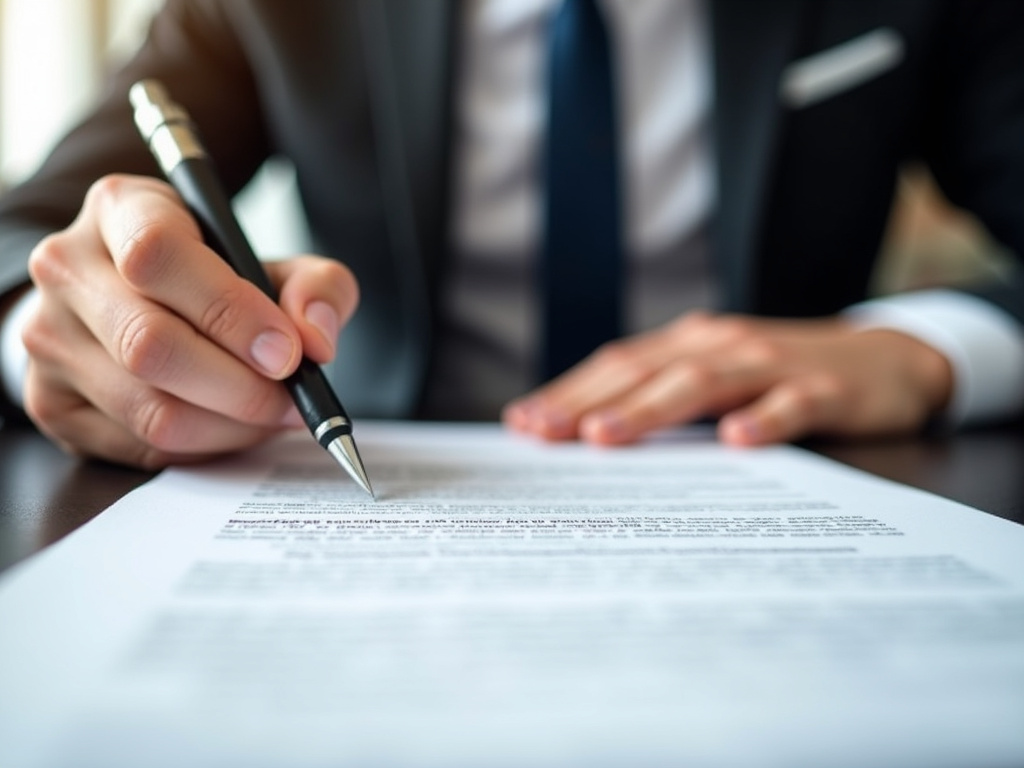 Signing a contract — title loans Lacy Lakeview