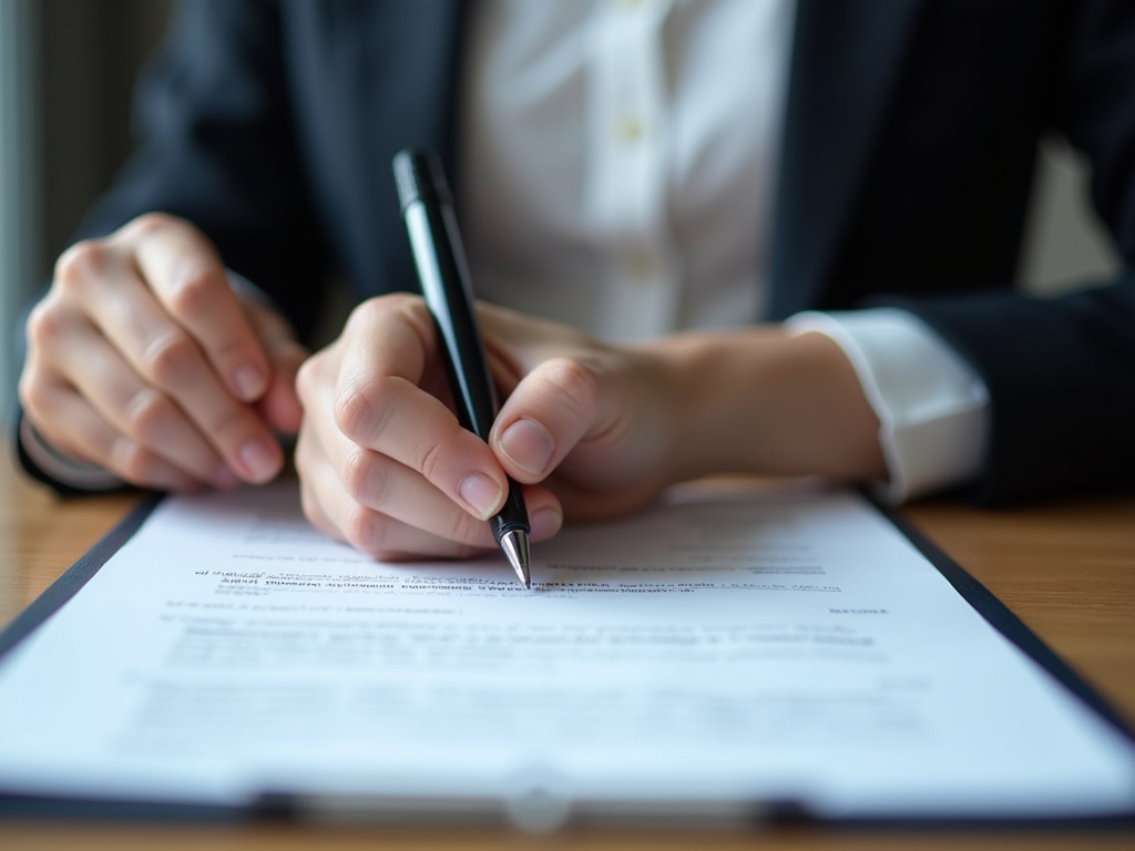 Signing a contract — title loans Lacy Lakeview