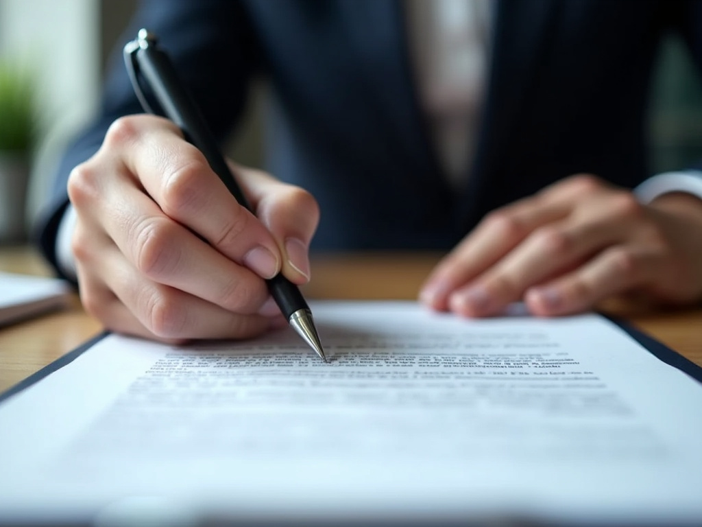 Signing a contract — title loans McGregor