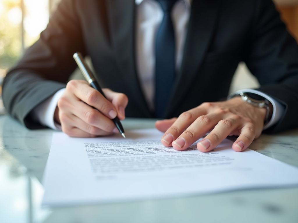 Signing a contract — title loans McGregor