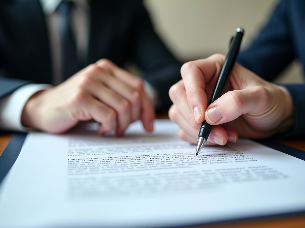 Signing a contract — title loans McGregor