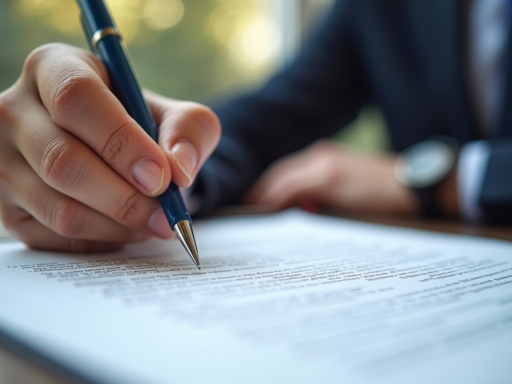 Signing a contract — title loans McGregor