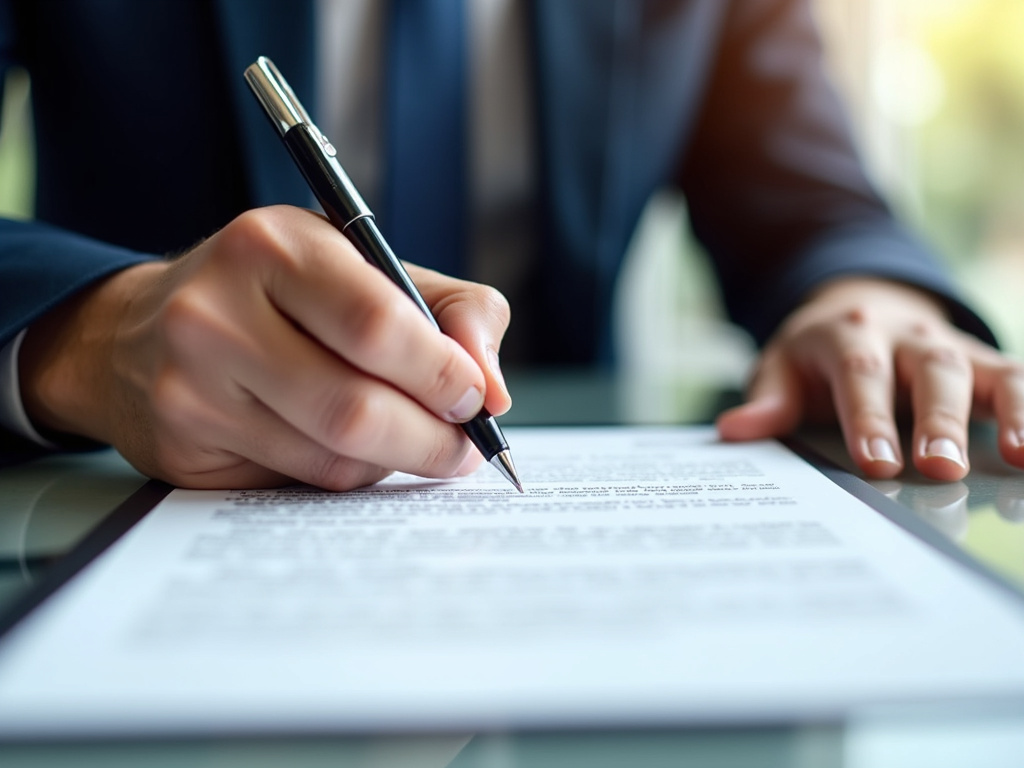 Signing a contract — title loans McGregor