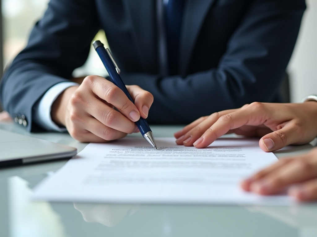 Signing a contract — title loans McGregor