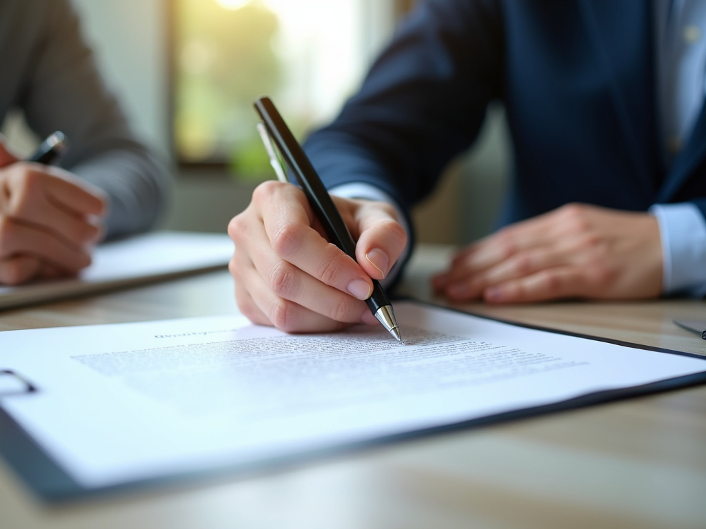 Signing a contract — title loans McGregor