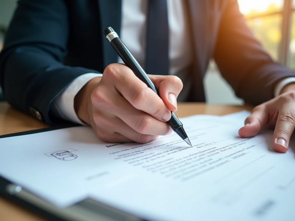 Signing a contract — title loans McGregor