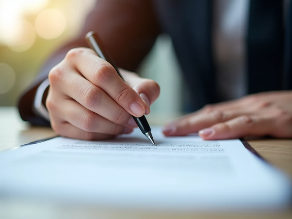 Signing a contract — title loans Robinson