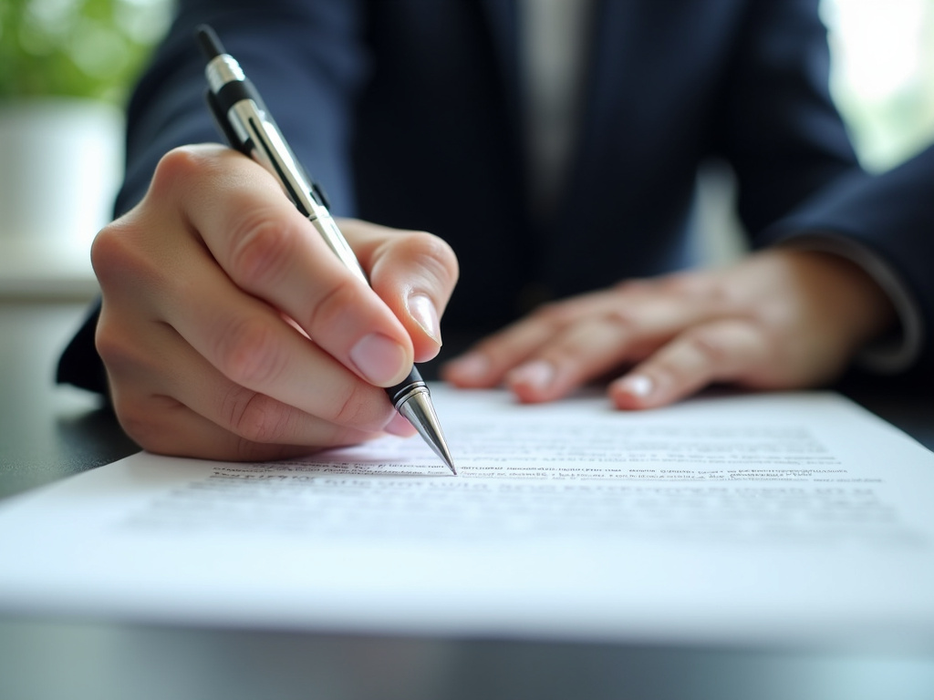 Signing a contract — title loans Robinson