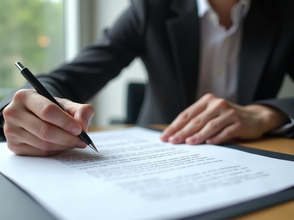 Signing a contract — title loans Robinson