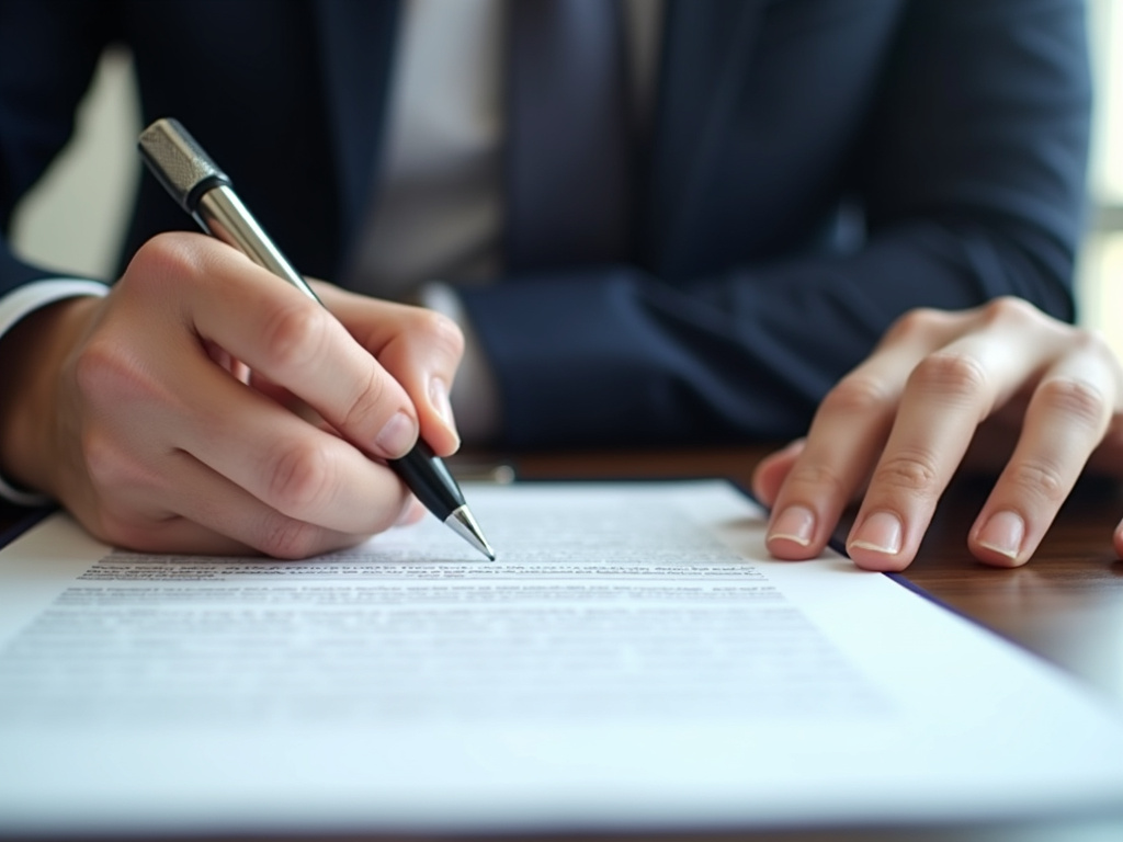 Signing a contract — title loans Robinson