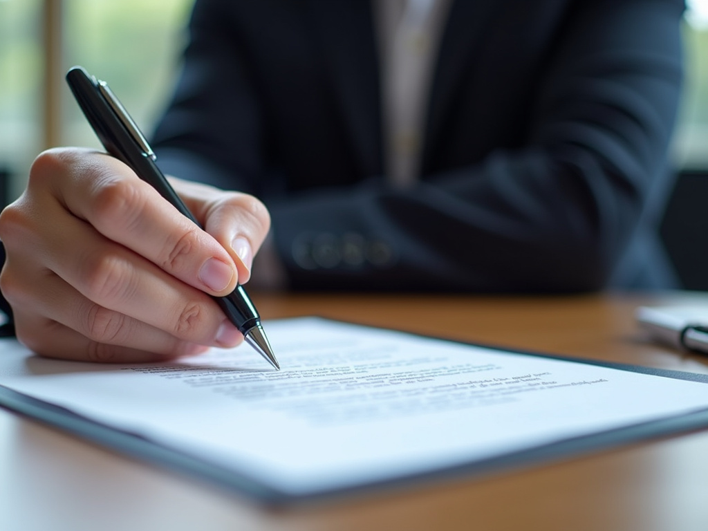 Signing a contract — title loans Robinson
