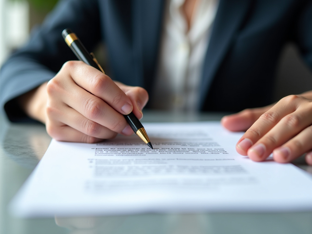 Signing a contract — title loans Robinson