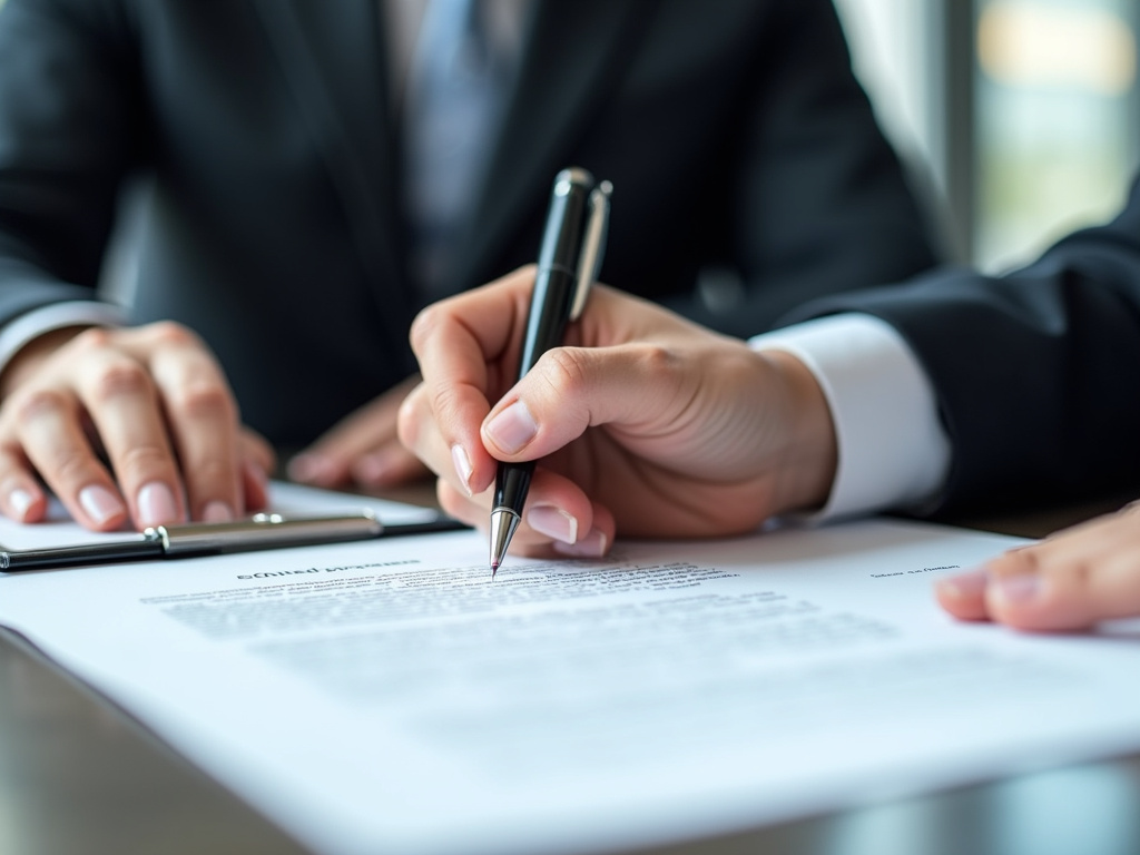 Signing a contract — title loans Robinson