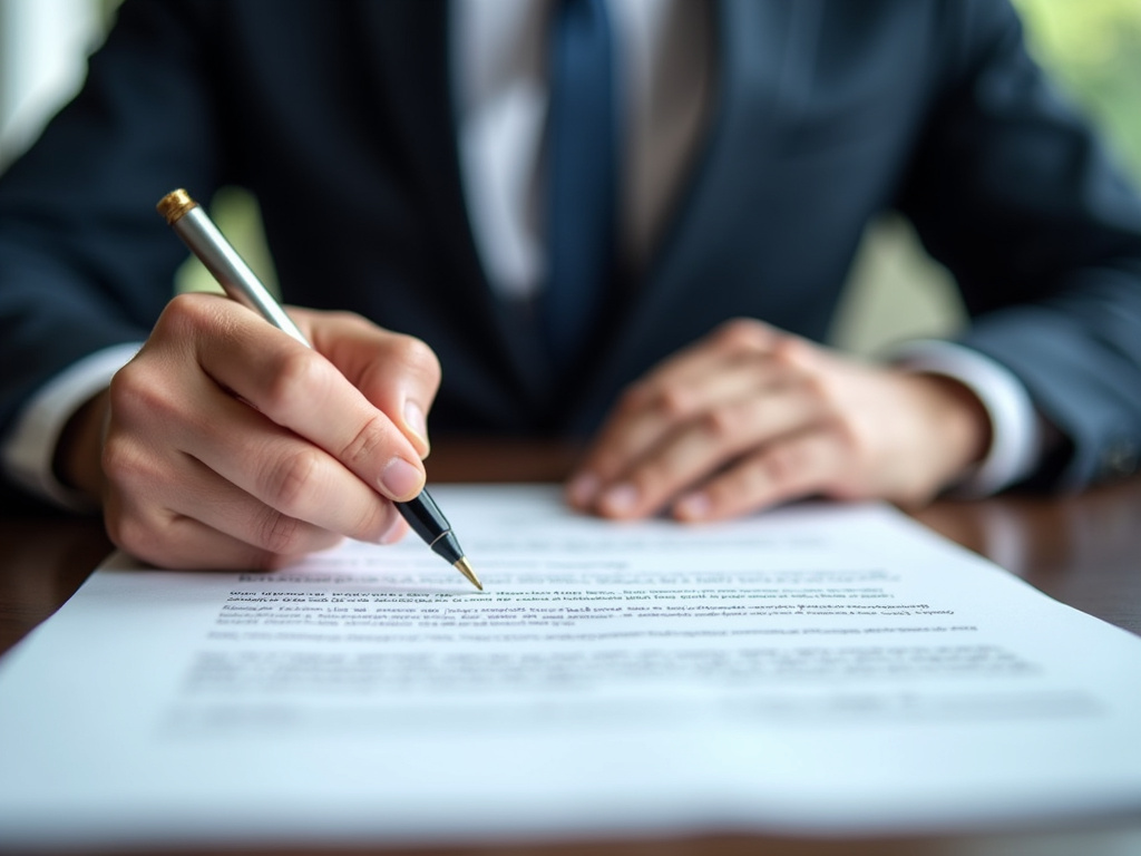 Signing a contract — title loans Robinson