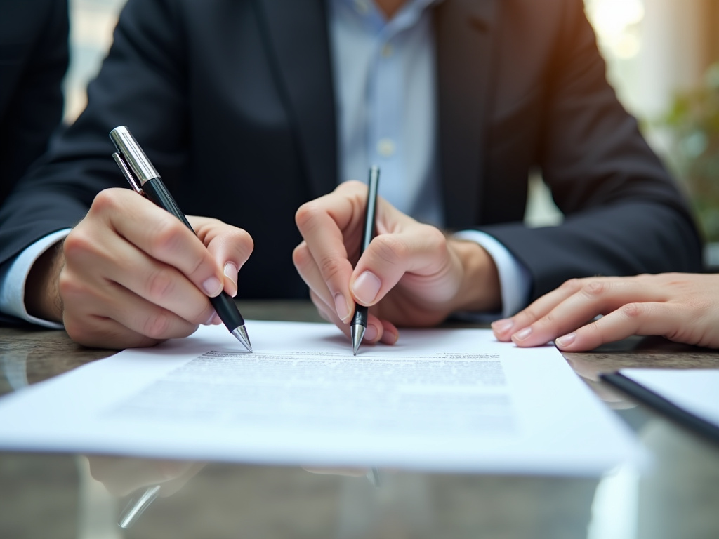 Signing a contract — title loans Robinson