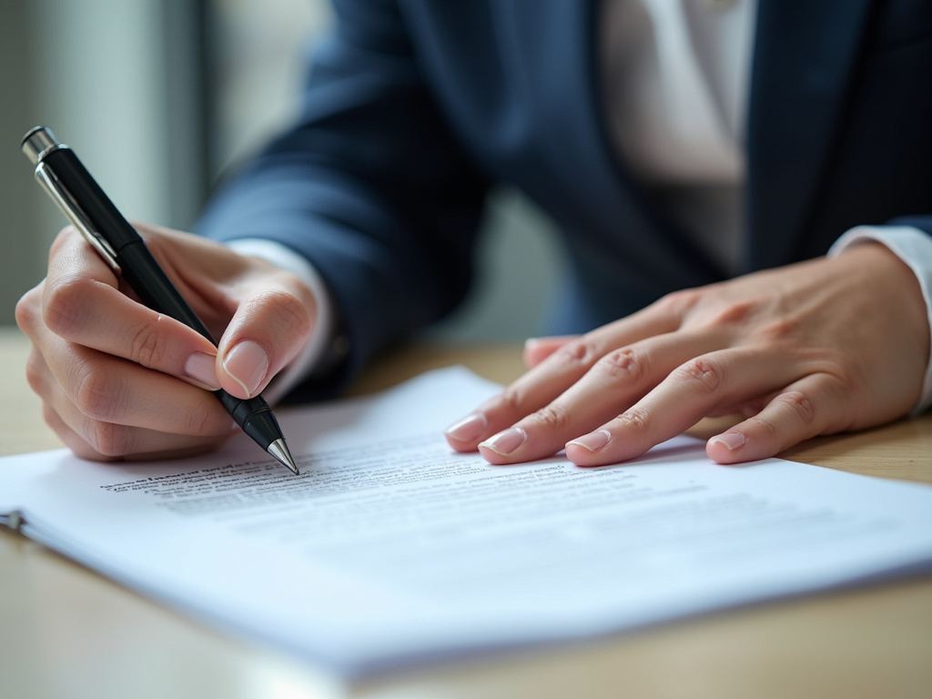 Signing a contract — title loans Robinson