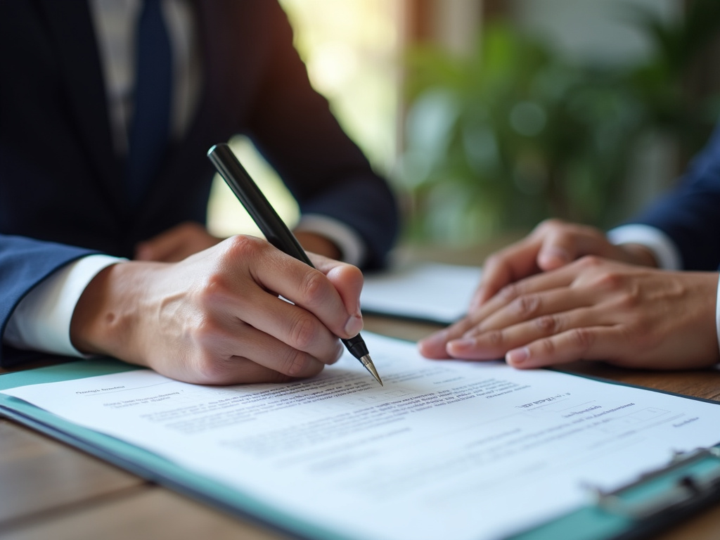 Signing a contract — title loans Robinson